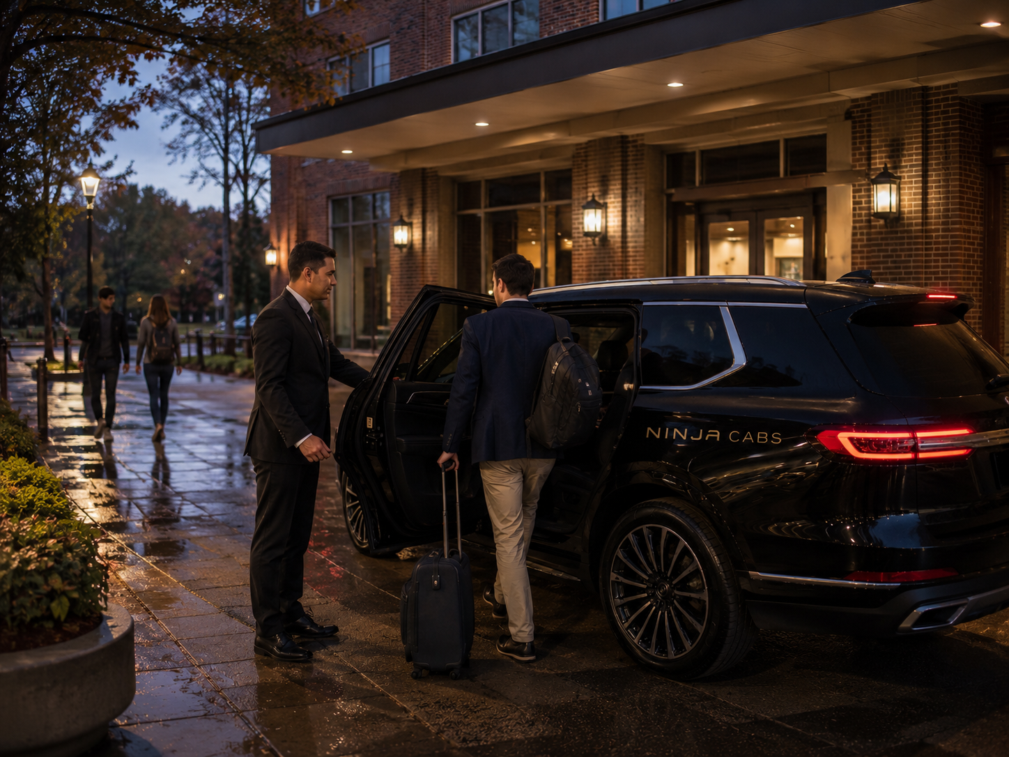 Ninja Cabs black SUV for regional transportation