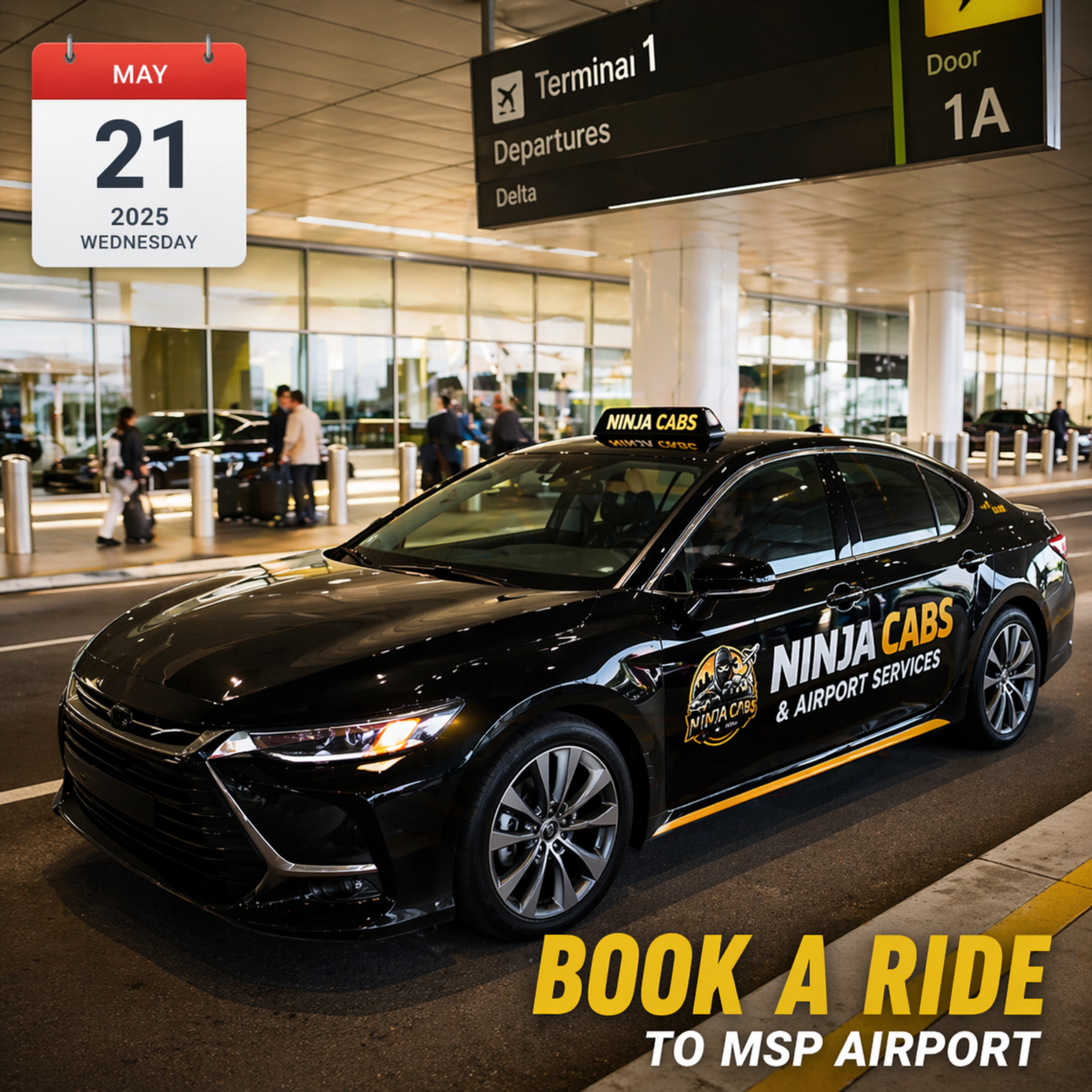 Ninja Cabs MSP Airport transportation