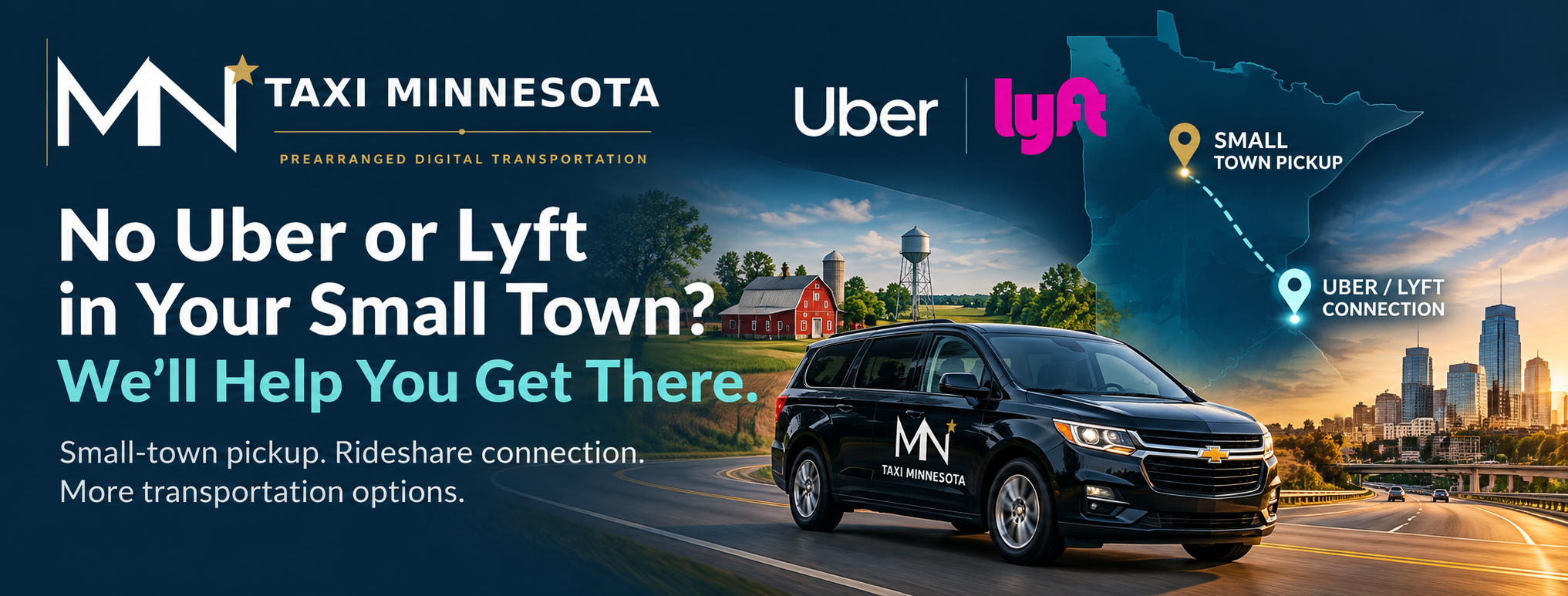 Taxi Minnesota St. Cloud winter transportation for Uber Lyft and Groome passenger connections