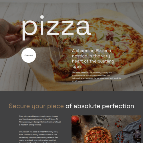 Pizza Feast restaurant website template preview