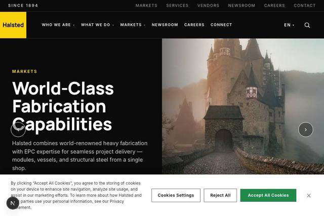 Halsted Industrial construction company website template