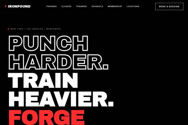 Gym website template built with CodeDesign.ai