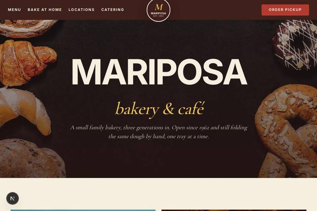 Bakery website template built with CodeDesign.ai
