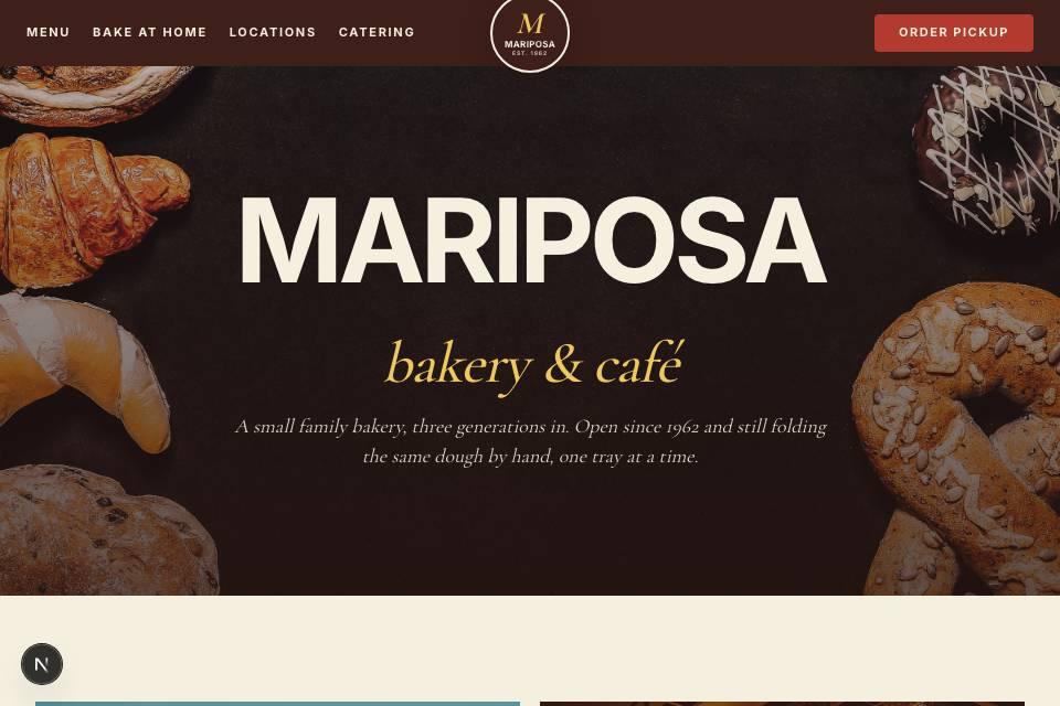 Mariposa Bakery template