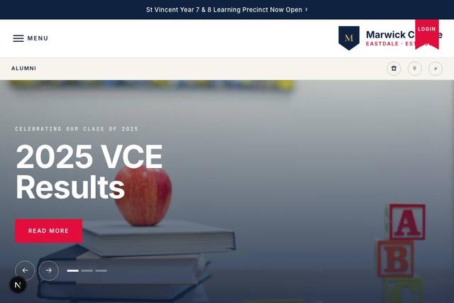 Marwick College education website template