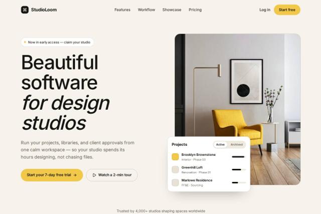 Yoga studio website template built with CodeDesign.ai